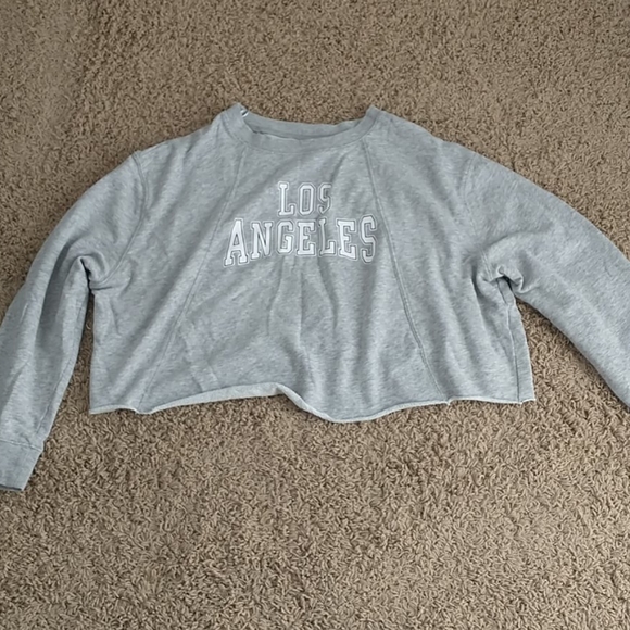Aeropostale Tops - grey los angles cropped sweatshirt